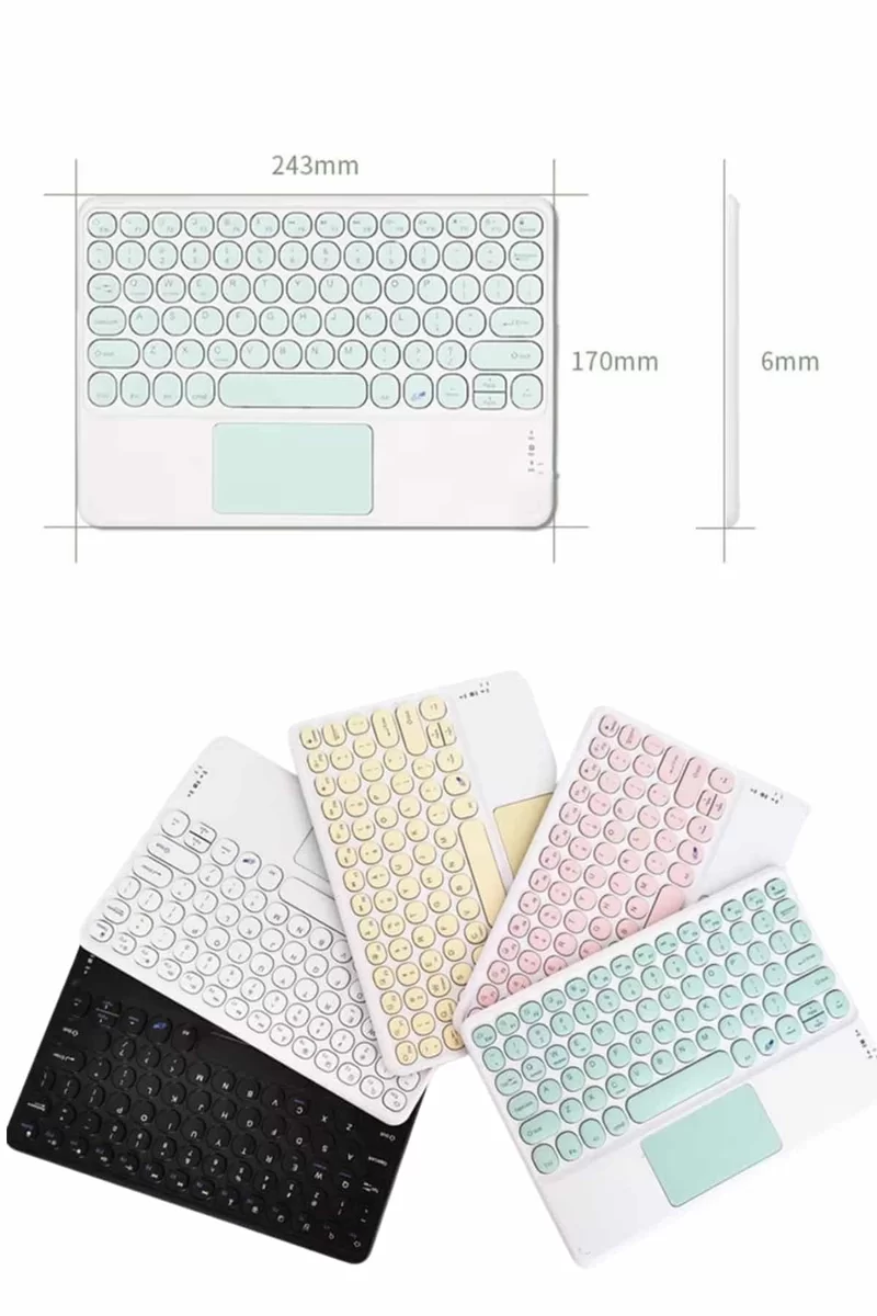Android ve İOS Uyumlu Bluetooth Klavye Touchpad Slim Kablosuz Wifi Q Klavye 4 Android ve İOS Uyumlu Bluetooth Klavye Touchpad Slim Kablosuz Wifi Q Klavye - Görsel 4
