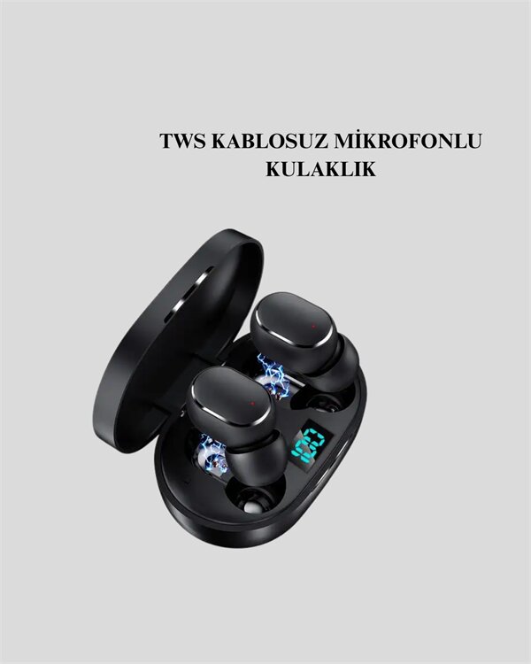 Kablosuz Kulak İçi Bluetooth Kulaklık Stereo Dokunmatik Kontrollü Kulaklık 3 Kablosuz Kulak İçi Bluetooth Kulaklık Stereo Dokunmatik Kontrollü Kulaklık - Görsel 3