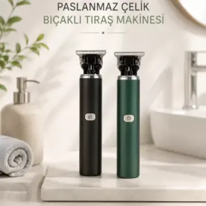 Tıraş Makinesi Profesyonel Paslanmaz Çelik T-bıçak Saç Sakal Ense Vücut