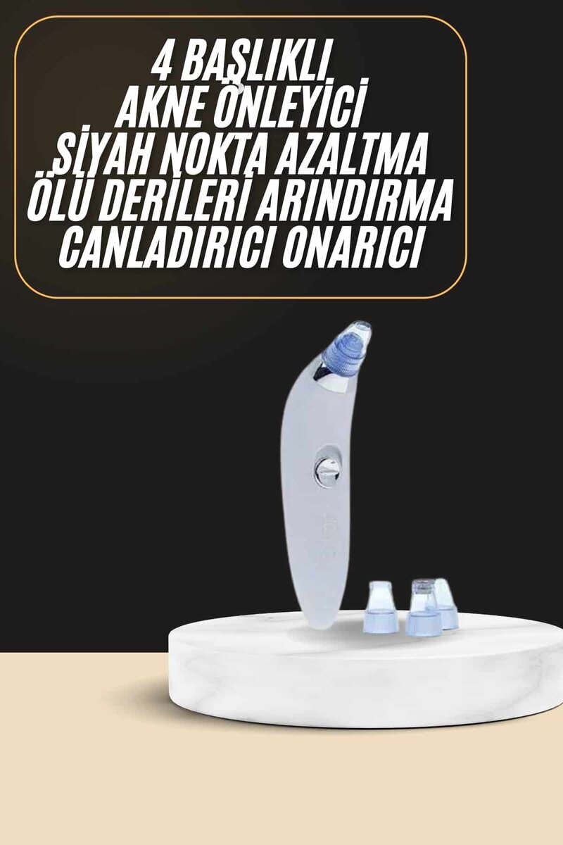 Siyah Nokta Temizleme Cihazı 4 Başlıklı Vakumlu Pilli Ölü Deri Arındırma 2 Siyah Nokta Temizleme Cihazı 4 Başlıklı Vakumlu Pilli Ölü Deri Arındırma - Görsel 2