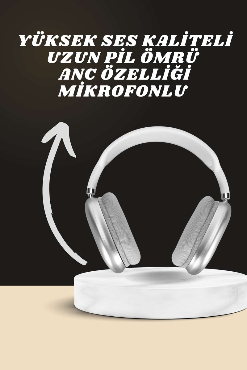 Kulak Üstü P9 Kablosuz Bluetooth Kulaklık ve 7 Kordonlu Akıllı Saat 2 Kulak Üstü P9 Kablosuz Bluetooth Kulaklık ve 7 Kordonlu Akıllı Saat - Görsel 2