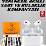 7 Kordonlu Akıllı Saat Ve Yeni Nesil Kulaklık Dokunmatik Ekran Android ve İOS Uyumlu