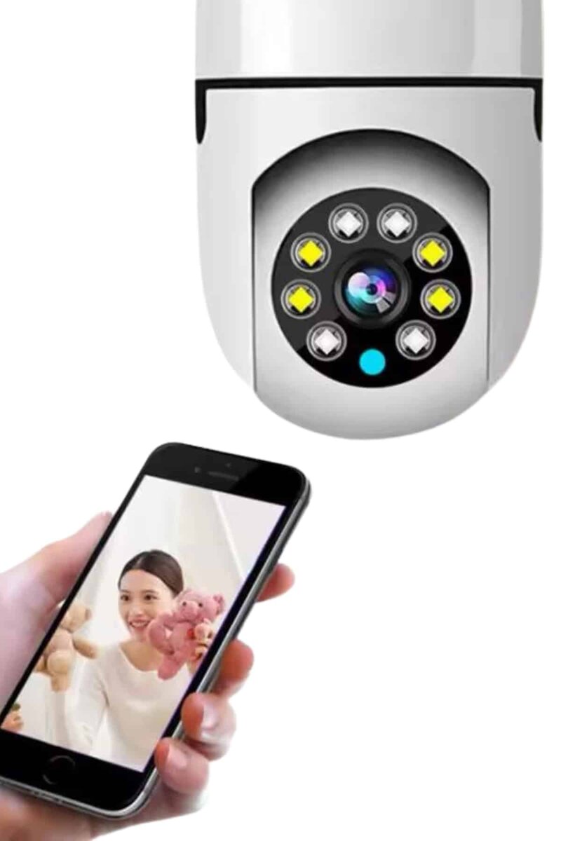 Ev Kamerası Wifi Kamerası Gece Görüşlü Akıllı Ampül Kamera 3 Ev Kamerası Wifi Kamerası Gece Görüşlü Akıllı Ampül Kamera - Görsel 3