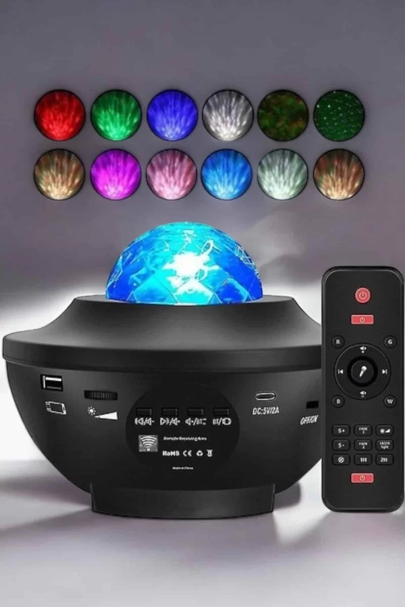 Galaxy Efektli LED Gece Lambası Projektörü Bluetooth Bağlantılı 3 Galaxy Efektli LED Gece Lambası Projektörü Bluetooth Bağlantılı - Görsel 3