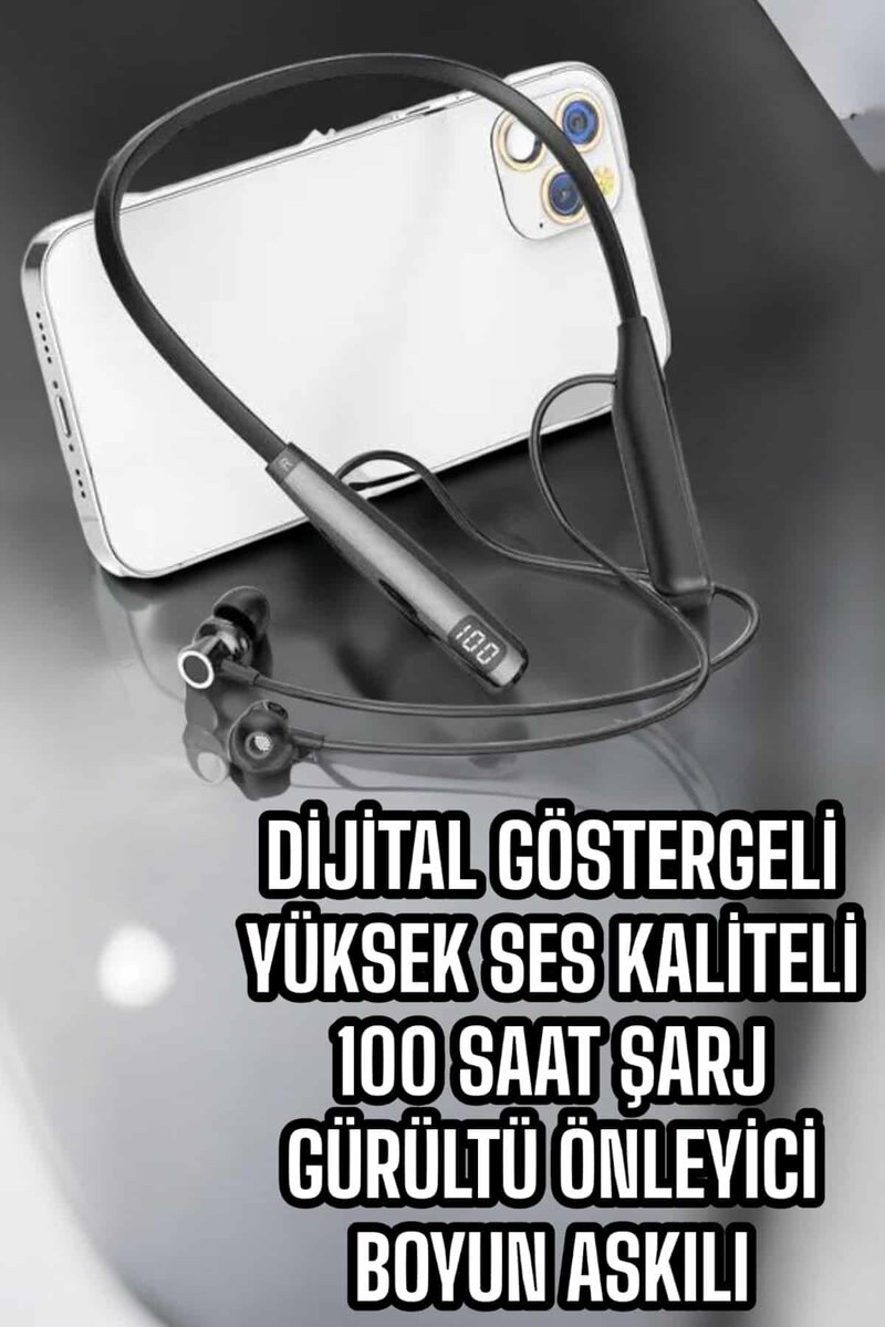 Boyun Bantlı Bluetooth Kulaklık Yüksek Ses Kaliteli 100 Saat Kulaklık 4 Boyun Bantlı Bluetooth Kulaklık Yüksek Ses Kaliteli 100 Saat Kulaklık - Görsel 4
