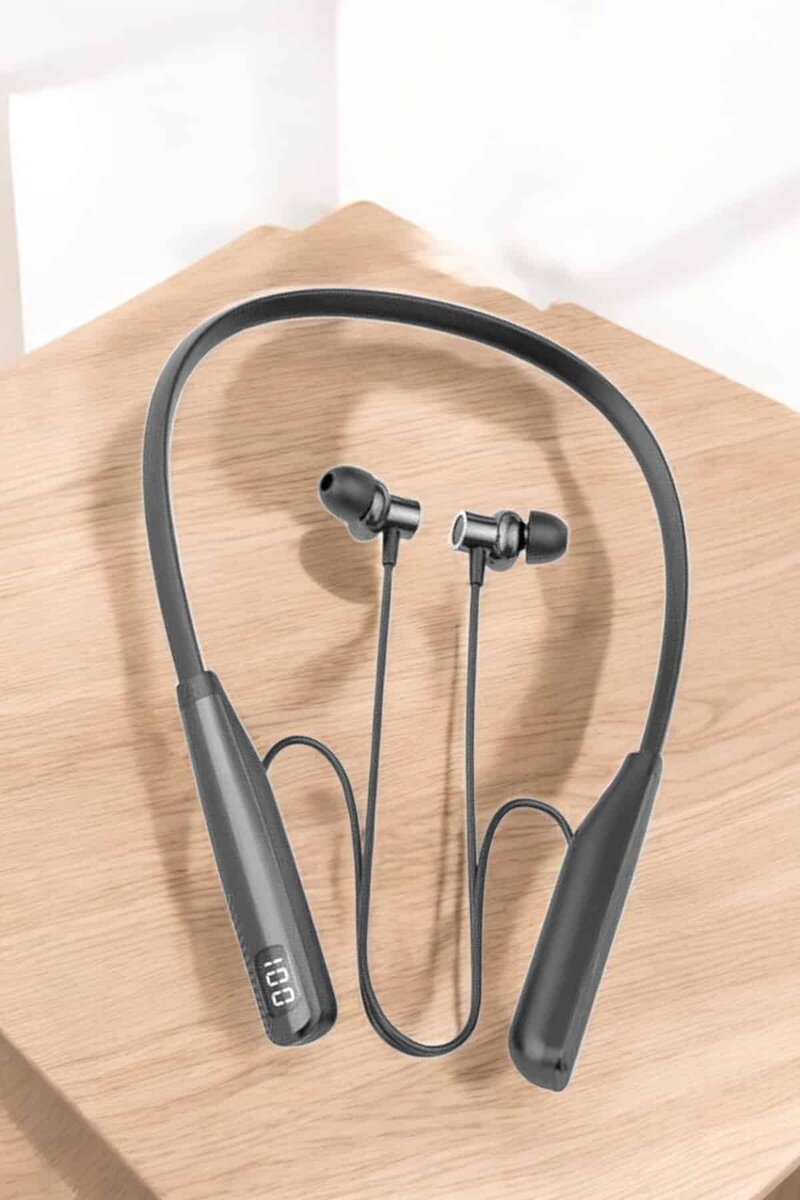 Boyun Askılı Bluetooth Kulaklık Uzun Şarj Süreli Dijital Göstergeli Kablolu 2 Boyun Askılı Bluetooth Kulaklık Uzun Şarj Süreli Dijital Göstergeli Kablolu - Görsel 2