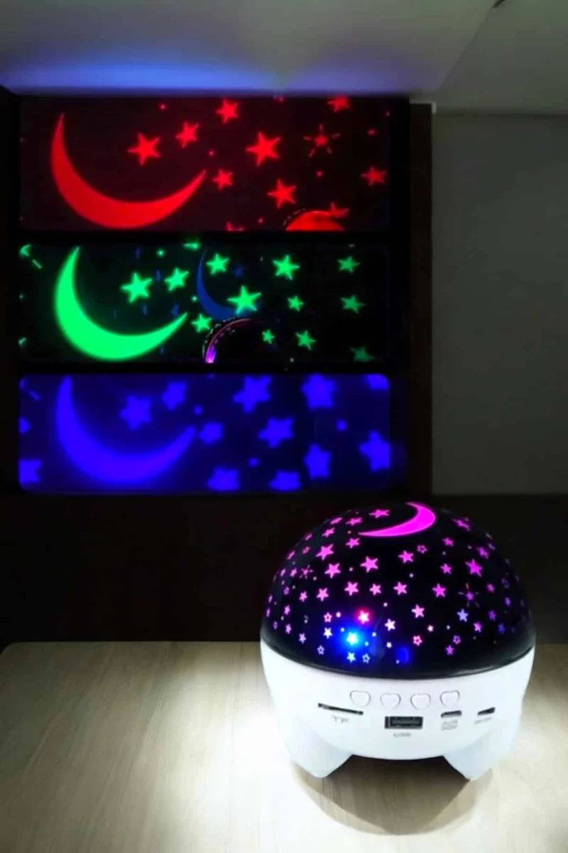 Gökyüzü Temalı Bluetooth Ve Hoparlörlü Şarjlı Çocuk Gece Lambası 3 Gökyüzü Temalı Bluetooth Ve Hoparlörlü Şarjlı Çocuk Gece Lambası - Görsel 3