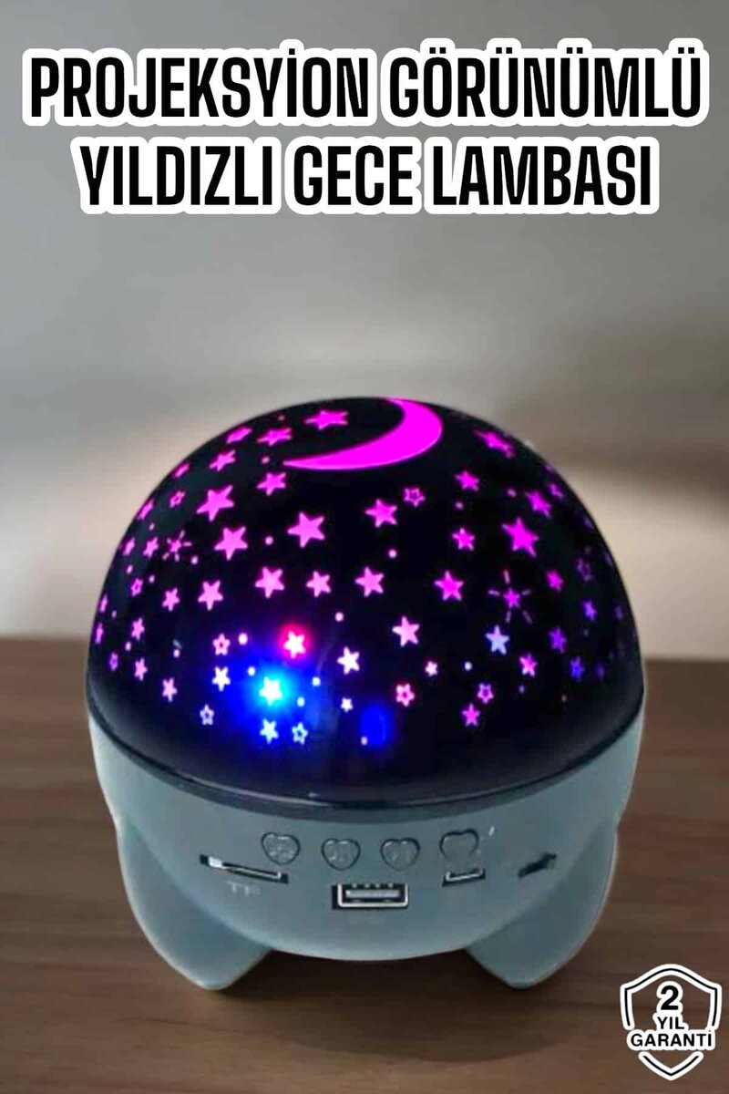 Yıldız Yansıtmalı Projeksiyon Gece Lambası Şarjlı Taşınabilir 1 Yıldız Yansıtmalı Projeksiyon Gece Lambası Şarjlı Taşınabilir