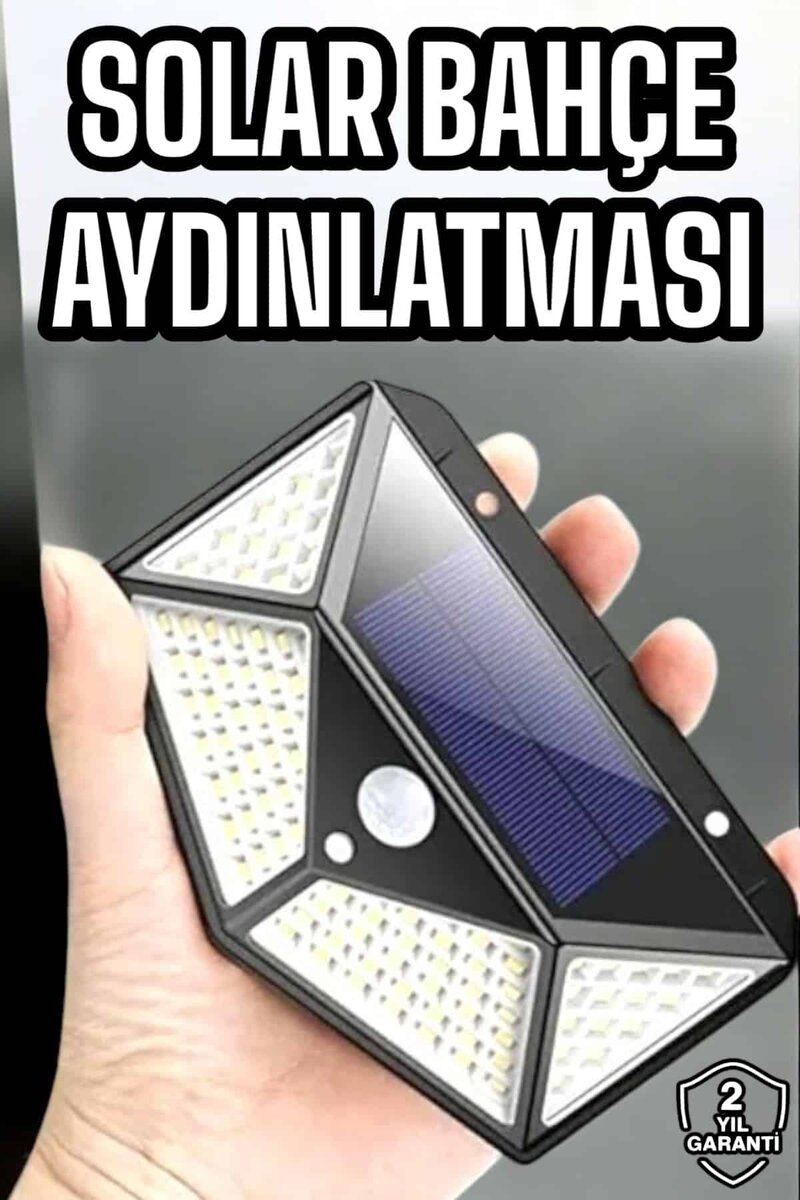 Güneş Enerjili Bahçe Aydınlatma Lambası Solar 100 Led Lamba 1 Güneş Enerjili Bahçe Aydınlatma Lambası Solar 100 Led Lamba