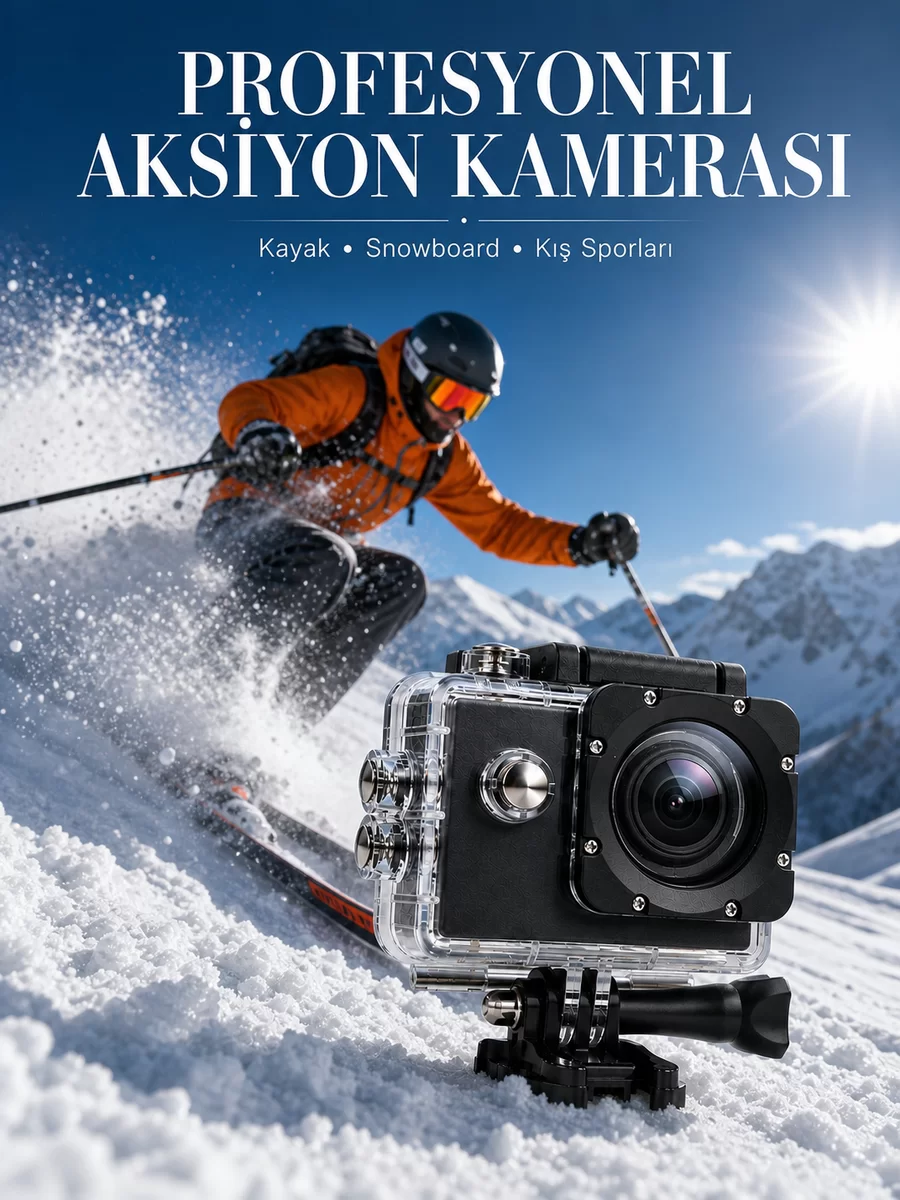 1080P Full HD Spor Kamerası Kompakt ve Dayanıklı Tasarım 1 1080P Full HD Spor Kamerası Kompakt ve Dayanıklı Tasarım