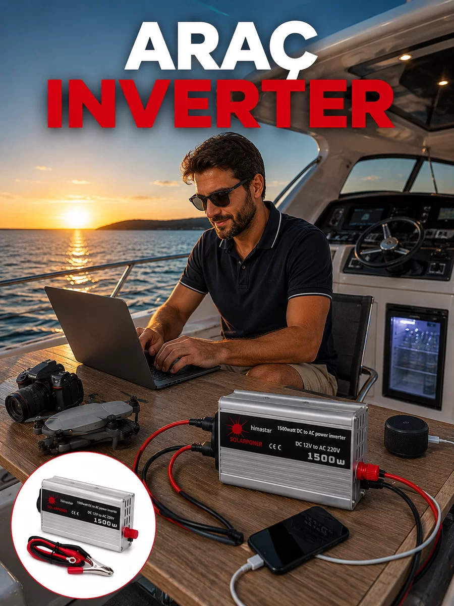 1500W Yüksek Güç Çıkışlı Araç Inverter 1 1500W Yüksek Güç Çıkışlı Araç Inverter