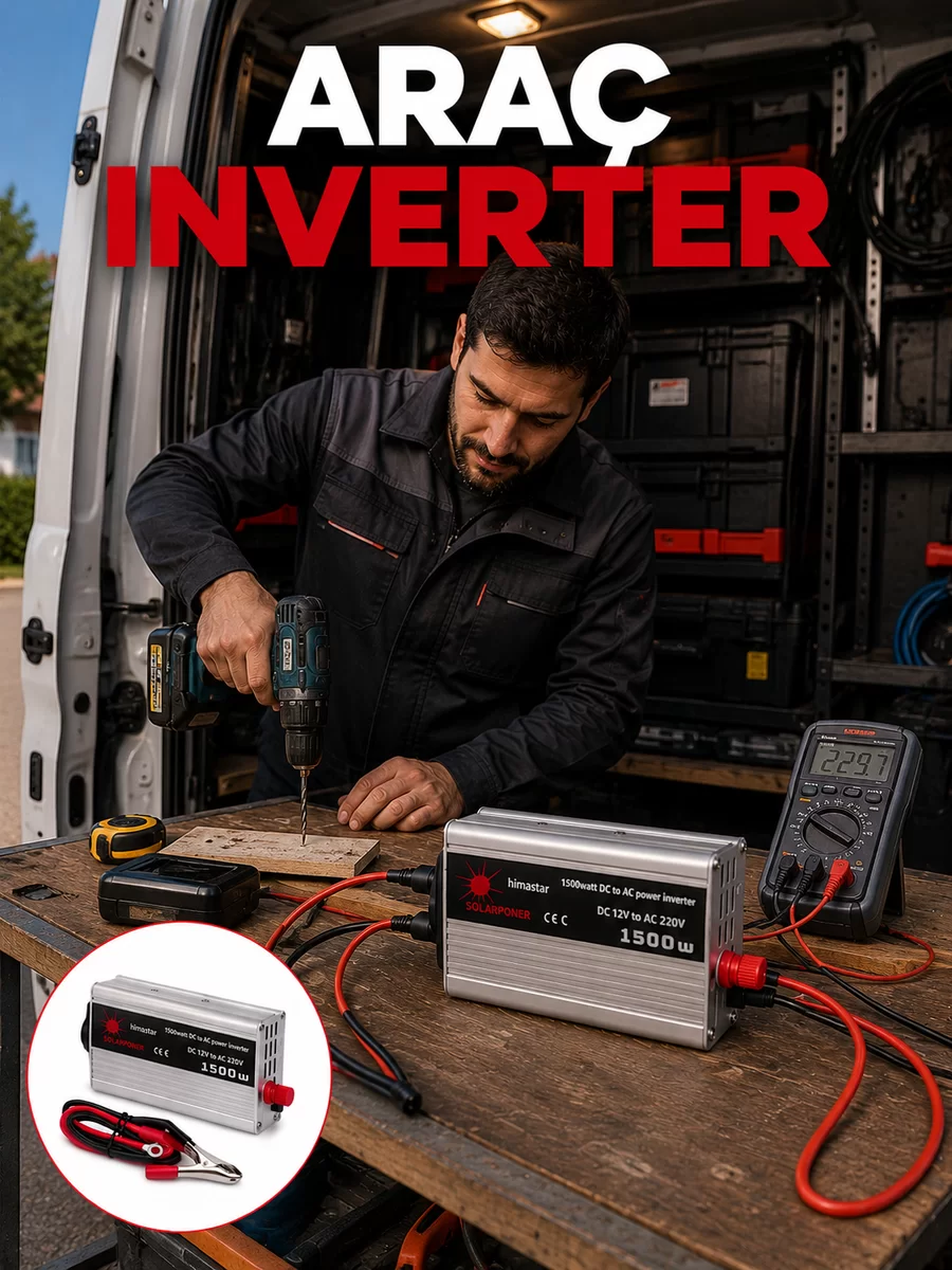 1500W Araç İnvertörü Elektronik Cihazlar İçin Yüksek Verimli Güç Dönüştürme Sistemi 1 1500W Araç İnvertörü Elektronik Cihazlar İçin Yüksek Verimli Güç Dönüştürme Sistemi