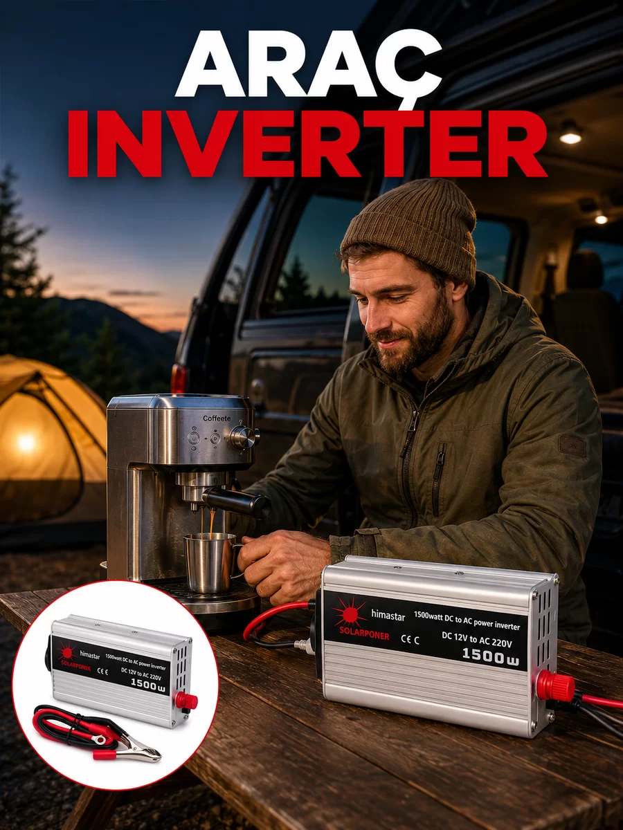 1500W Oto Güç İnverteri Araç Aküsünden Güvenli Elektrik Sağlayan Çevirici 1 1500W Oto Güç İnverteri Araç Aküsünden Güvenli Elektrik Sağlayan Çevirici