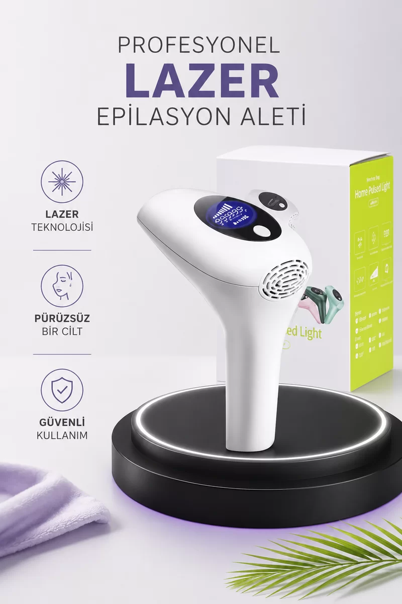 IPL Lazer Teknolojili Dijital Ekranlı Epilasyon Cihazı 1 IPL Lazer Teknolojili Dijital Ekranlı Epilasyon Cihazı