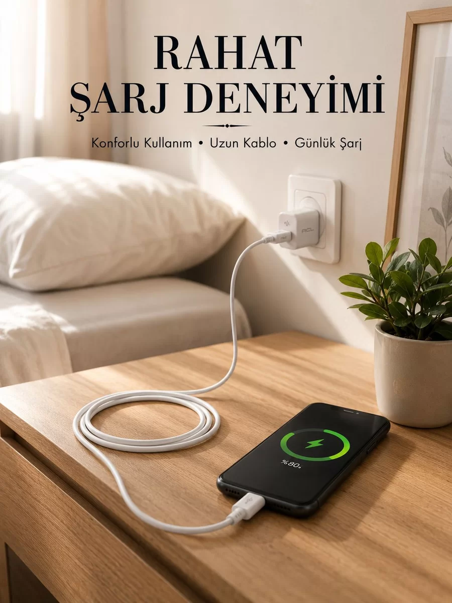 USB-A to Type-C Şarj Kablosu 2 Metre Uzun Kablo 1 USB-A to Type-C Şarj Kablosu 2 Metre Uzun Kablo