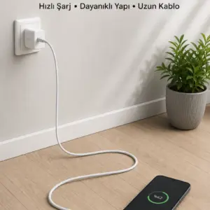 USB-A to Type-C 2 Metre Hızlı Şarj Kablosu