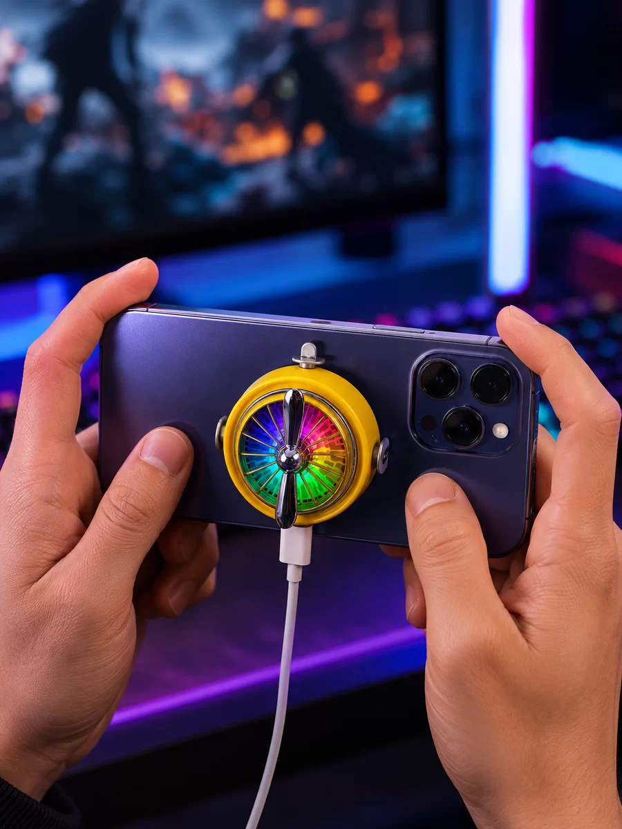 Manyetik Telefon Soğutucu RGB Fanlı Mobil Oyun Soğutucusu 4 Manyetik Telefon Soğutucu RGB Fanlı Mobil Oyun Soğutucusu - Görsel 4