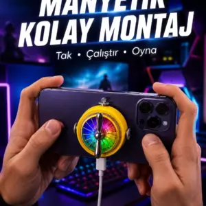 Şarj Edilebilir RGB Telefon Soğutucu Oyun Fanı
