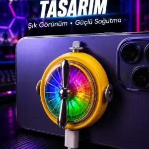 Haydiburaya 14 RGB Işıklı Manyetik Telefon Oyun Soğutucu Fan