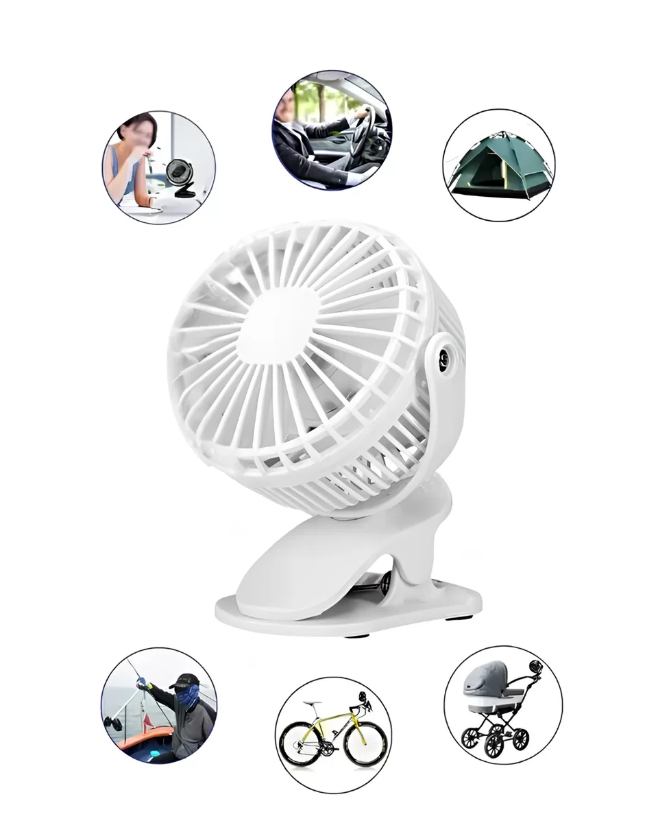 3 Modlu USB Şarjlı Klipsli Taşınabilir Sessiz Fan 3 3 Modlu USB Şarjlı Klipsli Taşınabilir Sessiz Fan - Görsel 3