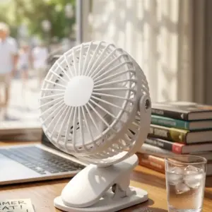 Şarjda ve Fişte Çalışabilen Portatif Mini Fan