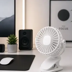 360 Derece Ayarlanabilir Sessiz Çalışan Mandallı Fan