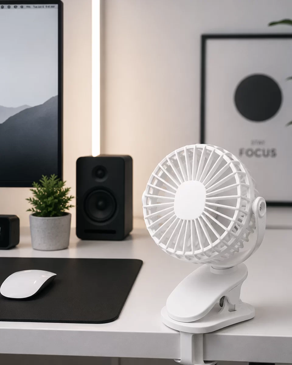 360 Derece Ayarlanabilir Sessiz Çalışan Mandallı Fan 1 360 Derece Ayarlanabilir Sessiz Çalışan Mandallı Fan