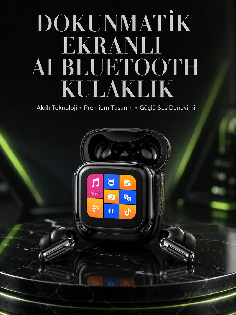 Akıllı Dokunmatik Kontrol AI Özellikli Bluetooth Kulaklık 1 Akıllı Dokunmatik Kontrol AI Özellikli Bluetooth Kulaklık