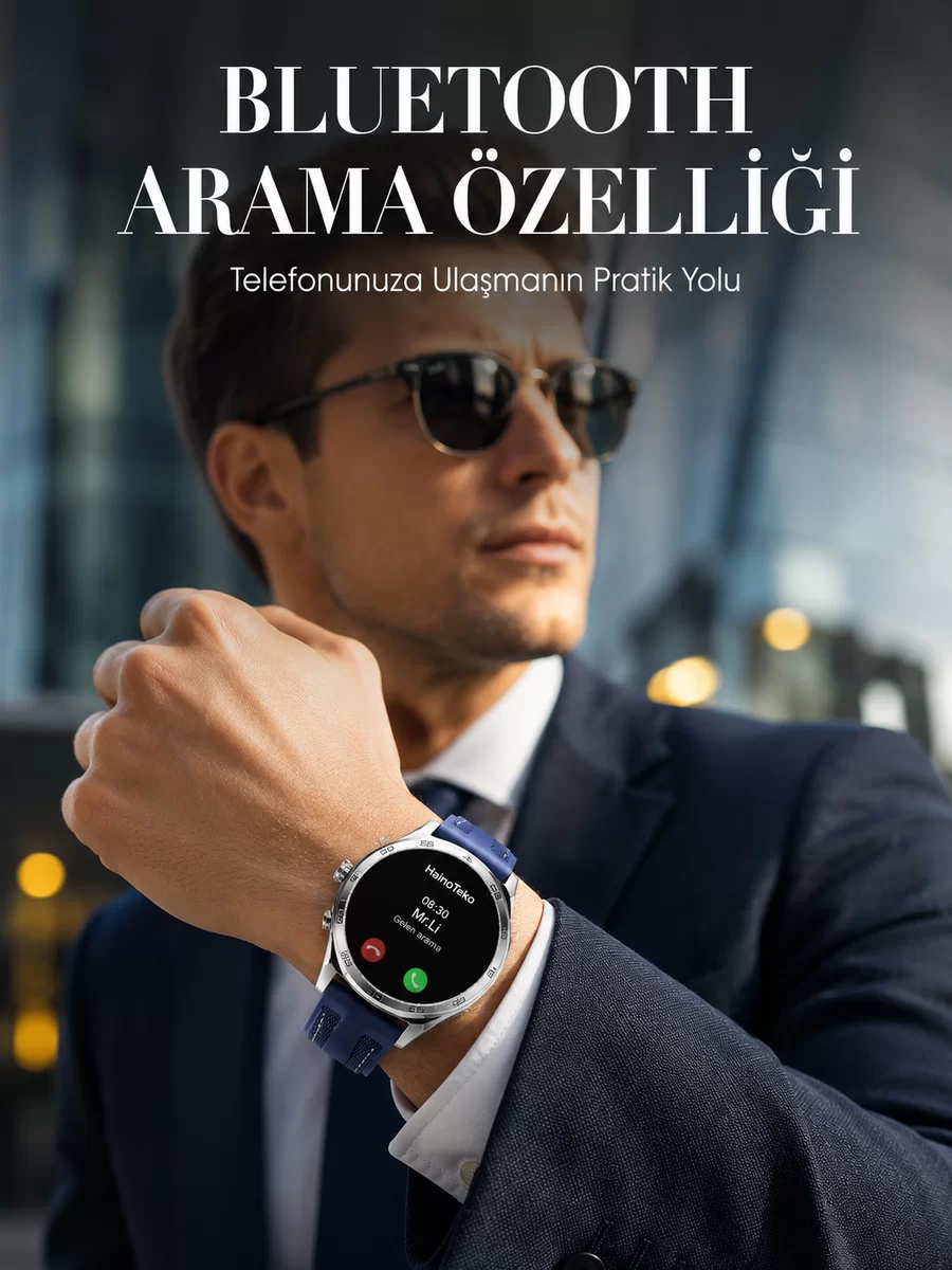 Bluetooth Arama Destekli Uzun Pil Ömürlü Akıllı Saat 3 Kordonlu 1 Bluetooth Arama Destekli Uzun Pil Ömürlü Akıllı Saat 3 Kordonlu