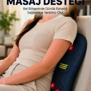 Titreşimli Isıtmalı Sırt ve Bel Masaj Minderi Ergonomik Tasarım
