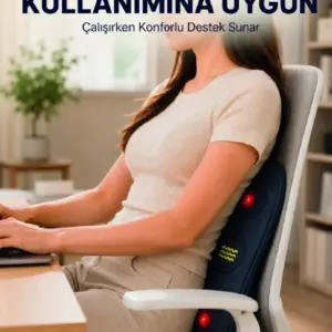 Bel Destek Minderi Isıtmalı Masaj Özellikli Günlük Kullanım