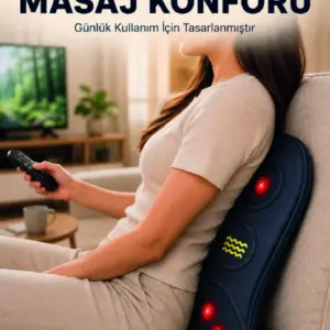 Ergonomik Isıtmalı Bel Masaj Minderi Sırt Destek Minderi