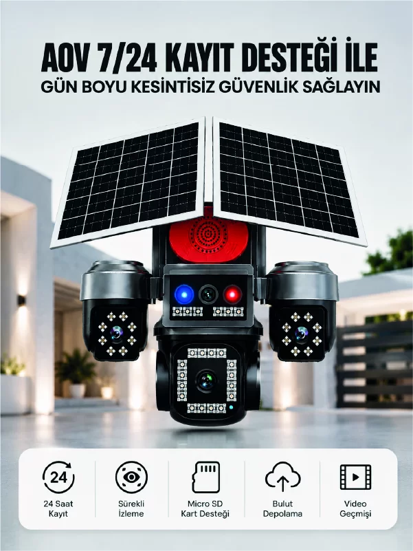 4G SIM Kartlı Uzaktan İzlemeli Akıllı Güvenlik Kamerası Çift Yönlü Ses 1 4G SIM Kartlı Uzaktan İzlemeli Akıllı Güvenlik Kamerası Çift Yönlü Ses
