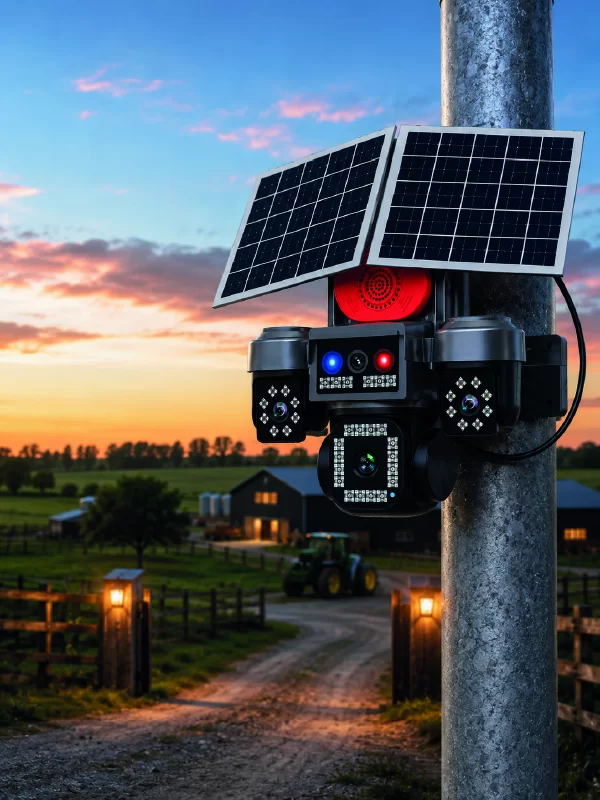 LED Projektörlü Sirenli Güneş Enerjili Akıllı Güvenlik Kamerası 2 LED Projektörlü Sirenli Güneş Enerjili Akıllı Güvenlik Kamerası - Görsel 2