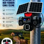 Wi-Fi Gerektirmeyen 4G SIM Kartlı Güneş Enerjili Güvenlik Kamerası