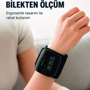Şarj Edilebilir Bilekten Tansiyon Aleti Tek Tuşla Ölçüm