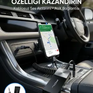 Kablosuz Müzik Aktarımı Sağlayan USB AUX Adaptörü