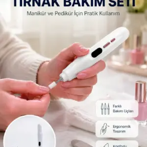 Kurutma Özellikli Manikür Pedikür Cihazı Şarj Edilebilir