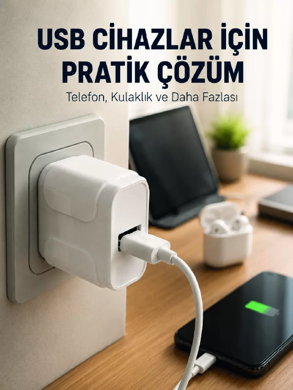 12W USB Şarj Adaptörü 5V 2.4A Hızlı ve Güvenli Şarj Başlığı 1 12W USB Şarj Adaptörü 5V 2.4A Hızlı ve Güvenli Şarj Başlığı