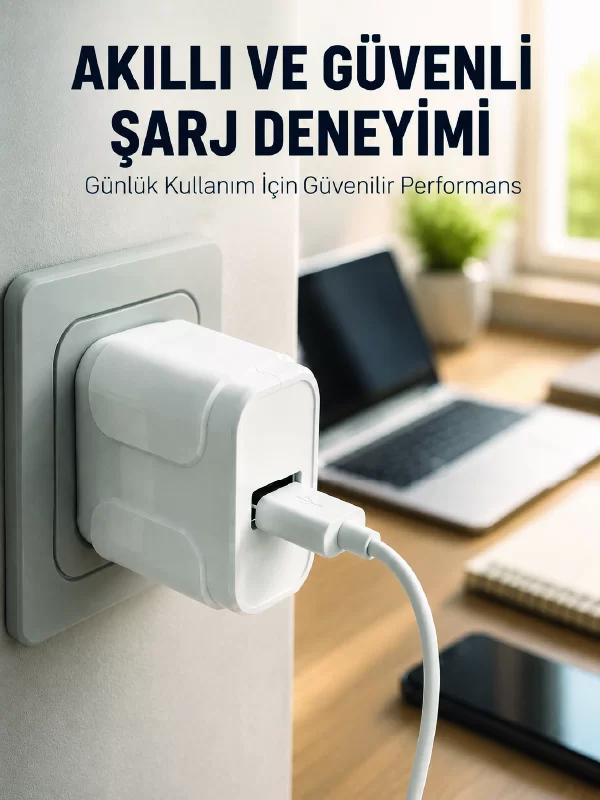 Pratik ve Kompakt Tasarımlı 12W USB Telefon Şarj Adaptörü 1 Pratik ve Kompakt Tasarımlı 12W USB Telefon Şarj Adaptörü