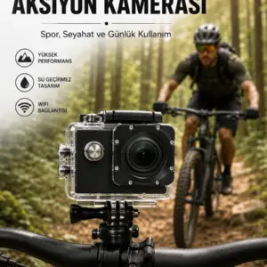 Profesyonel Çekimler İçin 4K Ultra HD WiFi Spor Kamerası
