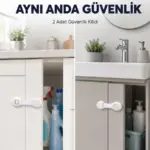 2'li Dolap ve Çekmece Güvenlik Kilidi Seti