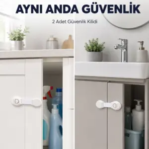 2'li Dolap ve Çekmece Güvenlik Kilidi Seti