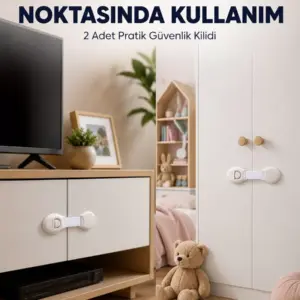 2'li Çocuk Güvenlik Kilidi Ev İçi Koruma Seti