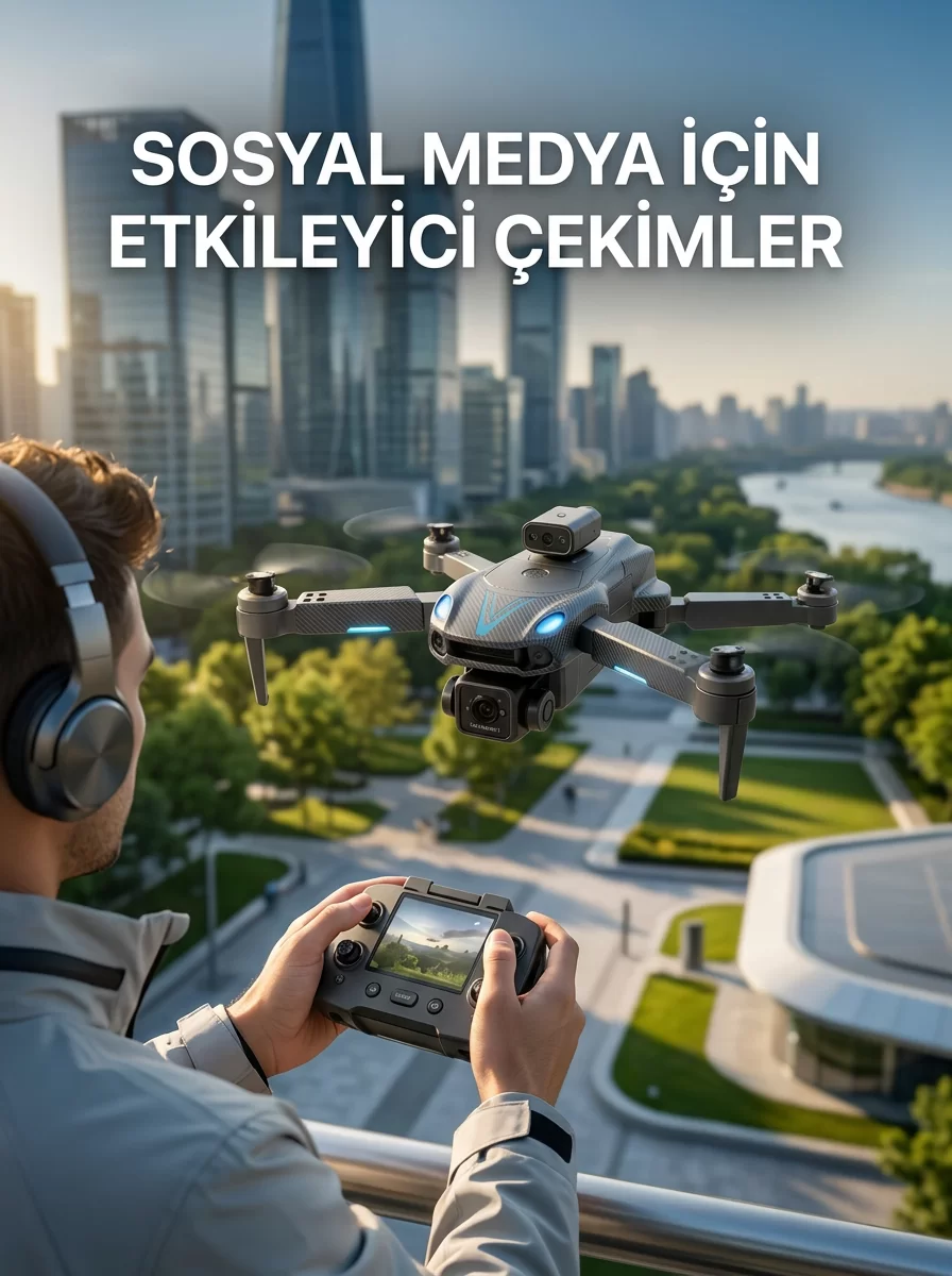 Katlanabilir Profesyonel Görünümlü Kamera Drone 1 Katlanabilir Profesyonel Görünümlü Kamera Drone