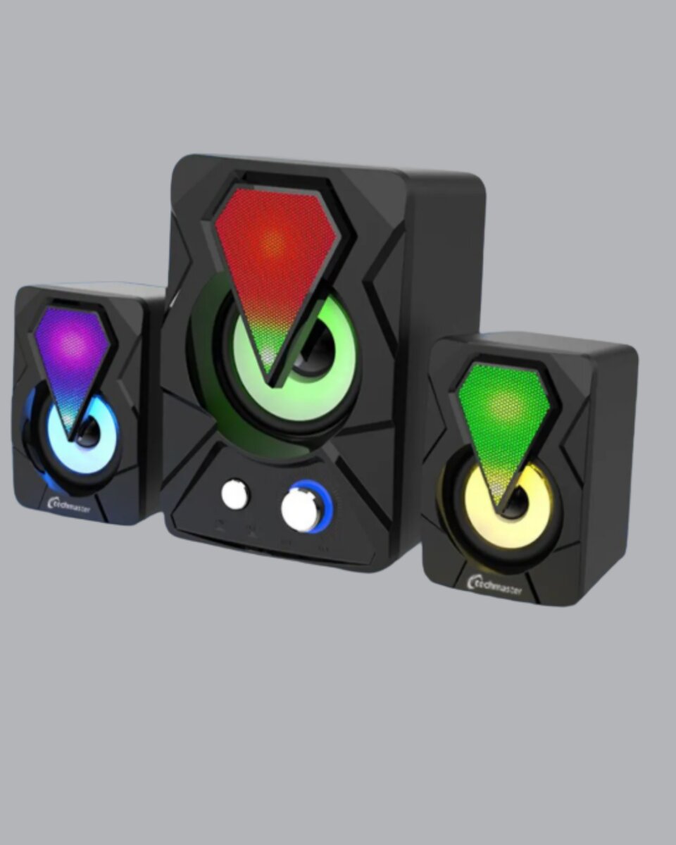 USB Bağlantılı RGB 2.1 Hoparlör Seti Derin Bas ve Renkli Işık 3 USB Bağlantılı RGB 2.1 Hoparlör Seti Derin Bas ve Renkli Işık - Görsel 3
