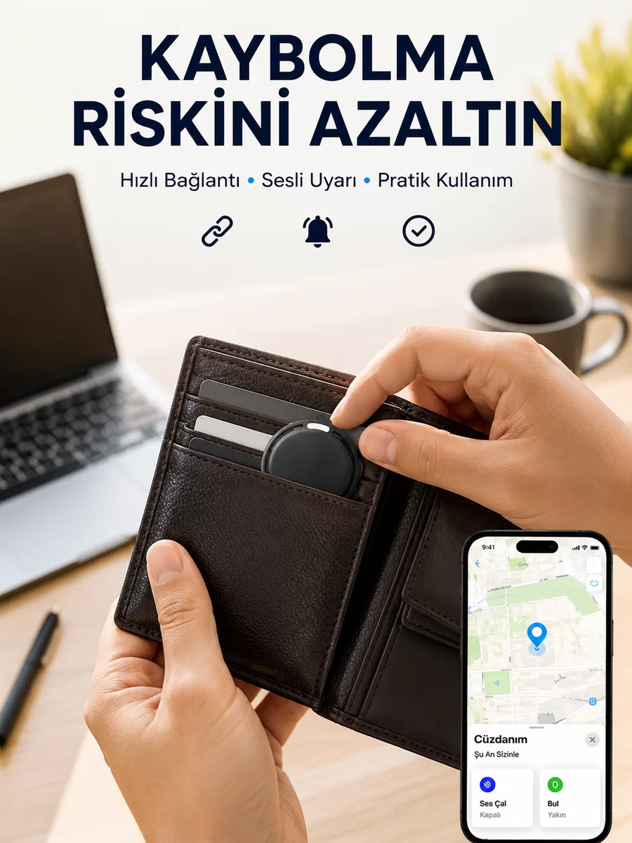 Akıllı Konum Bulucu AirTag Apple ve Android Uyumlu Takip Cihazı 1 Akıllı Konum Bulucu AirTag Apple ve Android Uyumlu Takip Cihazı
