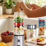 Taşınabilir Cam Blender 450 ml 350 ml Çift Hazneli Smoothie Blender