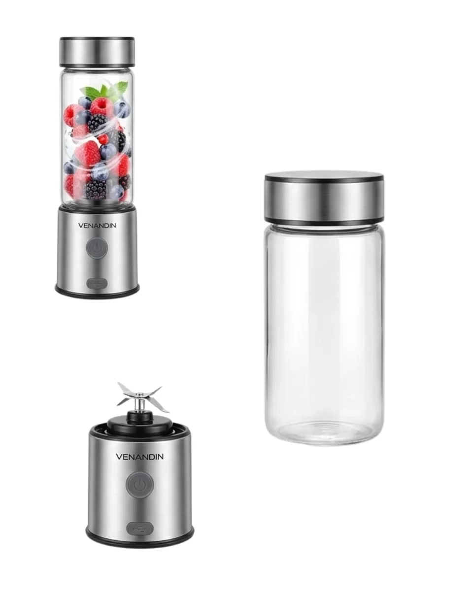 Çift Cam Hazneli Blender 16500 RPM Buz Kırıcı Taşınabilir Blender 4 Çift Cam Hazneli Blender 16500 RPM Buz Kırıcı Taşınabilir Blender - Görsel 4