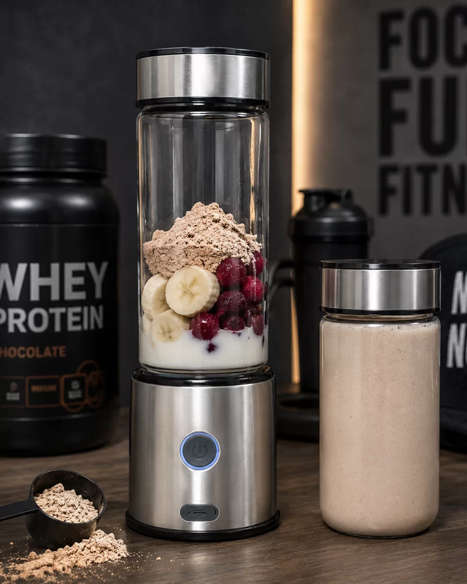 Çift Hazneli Cam Blender USB Şarjlı Smoothie ve Buz Kırıcı Blender 1 Çift Hazneli Cam Blender USB Şarjlı Smoothie ve Buz Kırıcı Blender